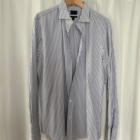 Thomas Mason Italian fabric, BR Black Label dress shirt #1 - Picture 2 of 4